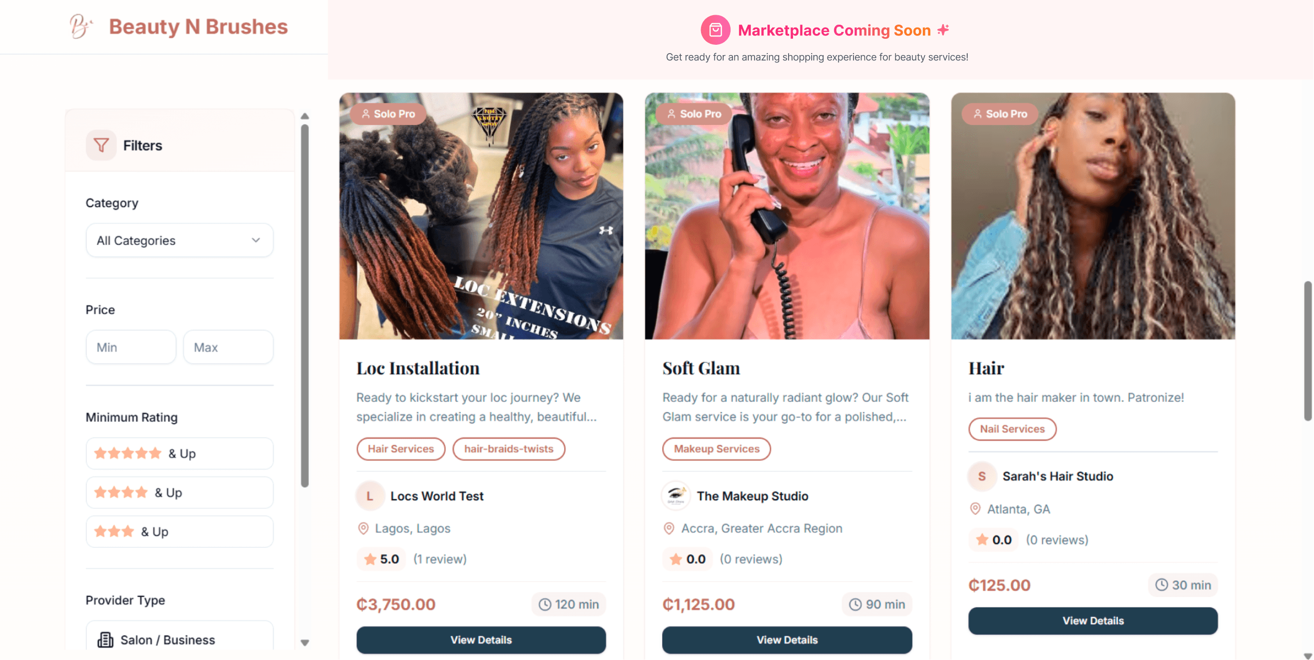 BeautynBrushes marketplace preview