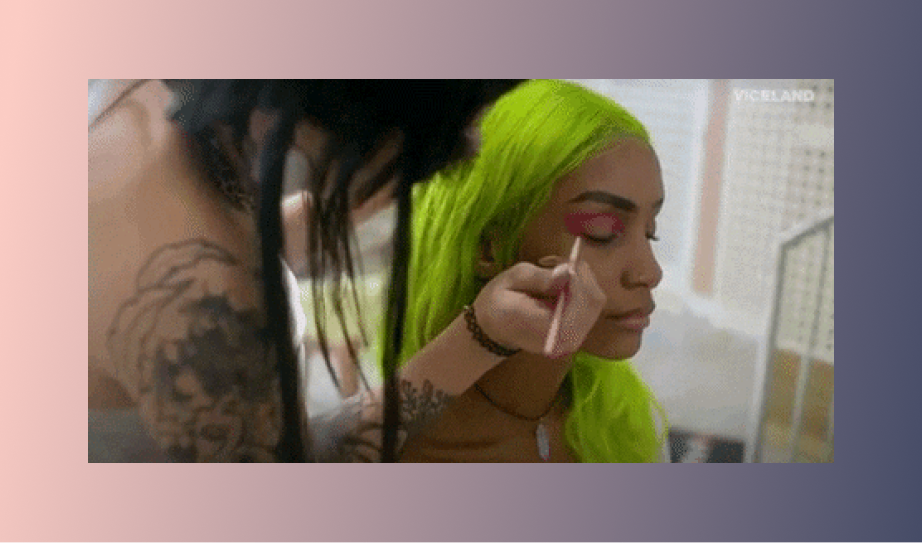 makeup artist applying makeup