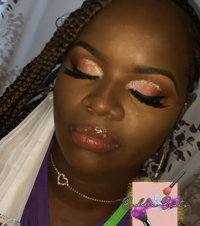 Shimmery/Glitter look for BaddieBEATS