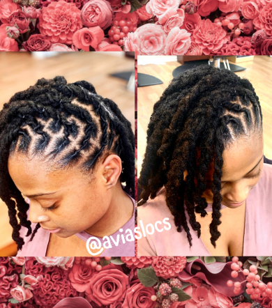 Wash and Style for Avia's_Locs
