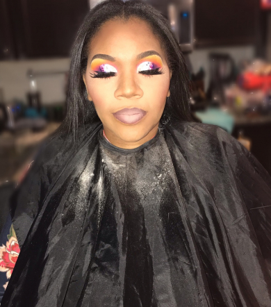 Shimmery/Glitter look for K.Shay_Makeup_Artistry